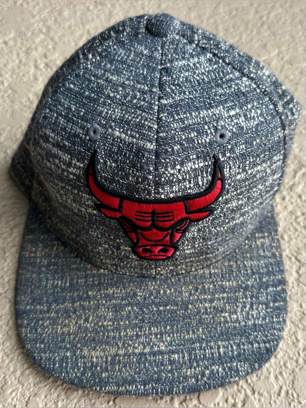 Chicago Bulls Grey Mitchell and Ness Adjustable SnapBack Hat 2016